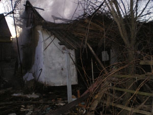 Дом сгорел вместе с хозяином