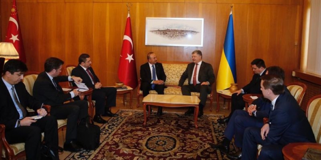Порошенко проводит переговоры с главой МИД Турции в Стамбуле