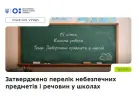 Кабмін затвердив перелік заборонених предметів у закладах освіти