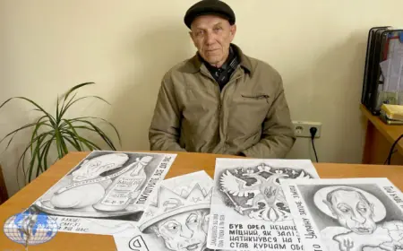 Измаильчанин Виктор Савенко своё отношение к войне выражает в карикатурах