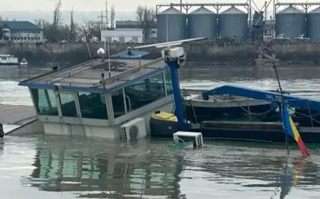 На Дунаї затонуло дві баржі