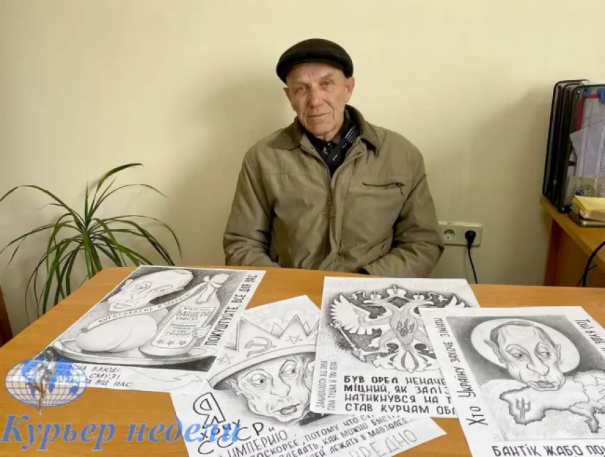 Измаильчанин Виктор Савенко своё отношение к войне выражает в карикатурах