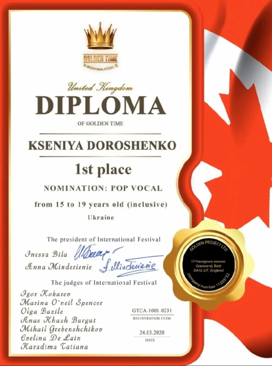 Находясь дома на карантине, измаильская вокалистка Ксения Дорошенко победила на международном фестивале талантов