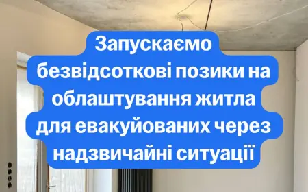 Запущено механізм безвідсоткових позик для людей, які вимушено переїжджають на нове місце проживання через надзвичайні ситуації