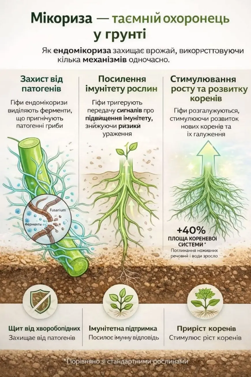 Мікориза — таємний охоронець у ґрунті: як гриби захищають ваш врожай