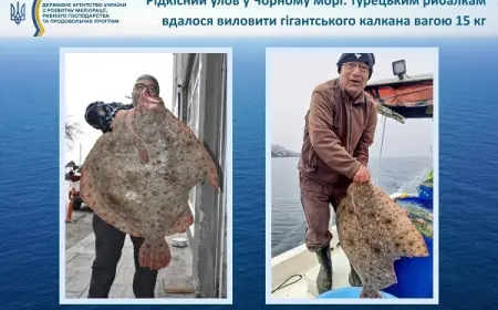 Рідкісний улов у Чорному морі: турецьким рибалкам вдалося виловити гігантського калкана вагою 15 кг