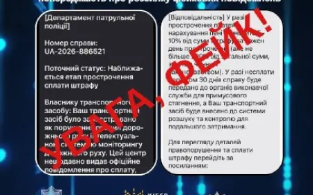 Шахраї розсилають фейкові штрафи за порушення ПДР