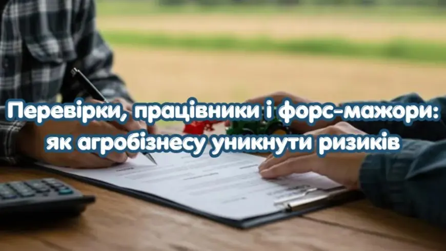 Перевірки, працівники і форс-мажори: як агробізнесу уникнути ризиків