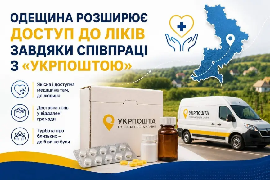 Одещина розширює доступ до ліків завдяки співпраці з "Укрпоштою" 